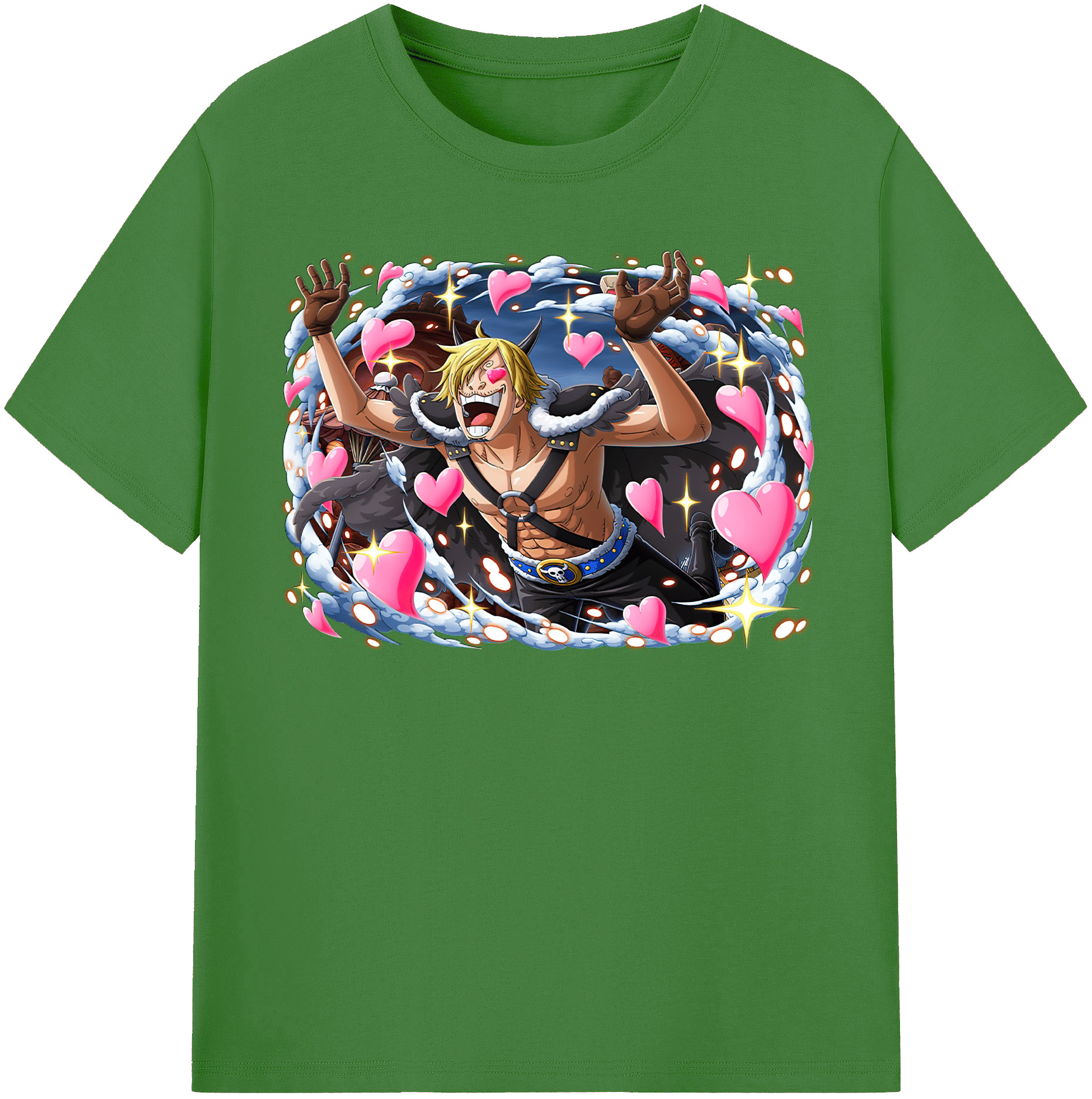 （画像用） ワンピース サンジ ONE PIECE Sanji レディースカジュアルプリントTシャツ（綿100％）